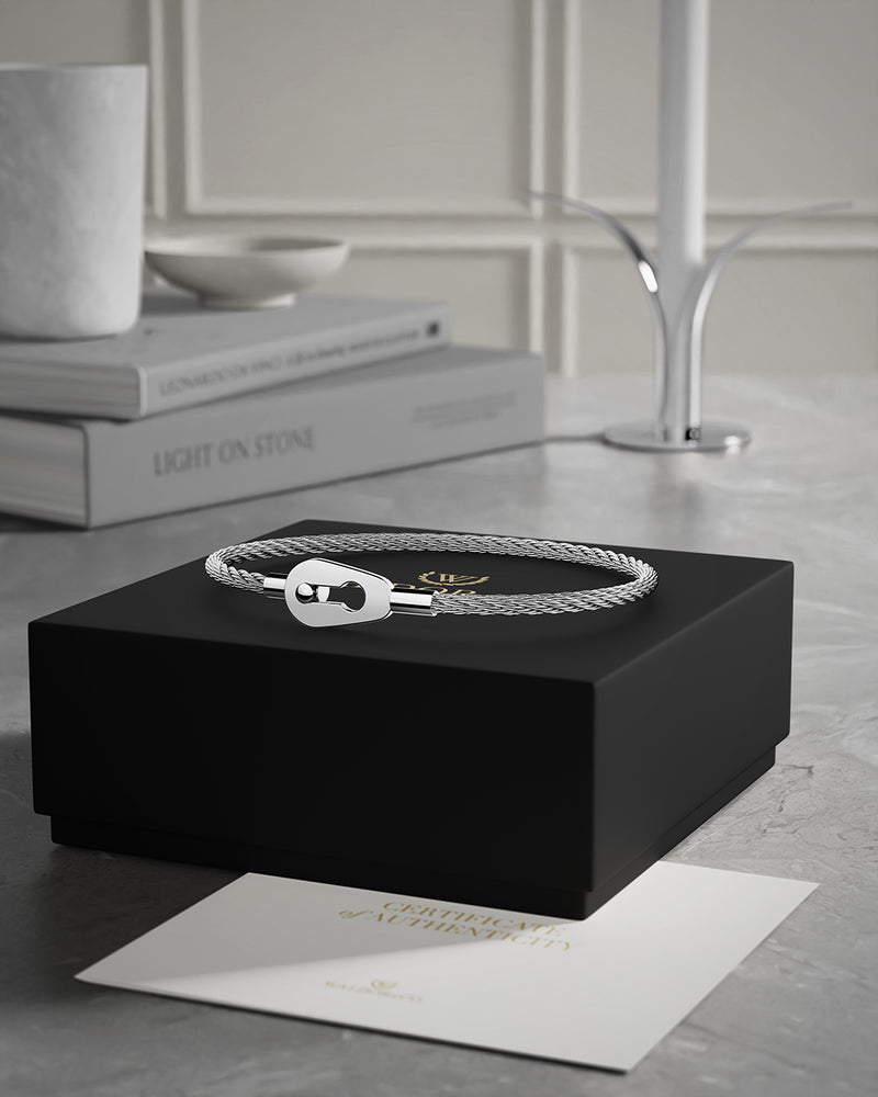 Staging reference — cable bracelet presentation