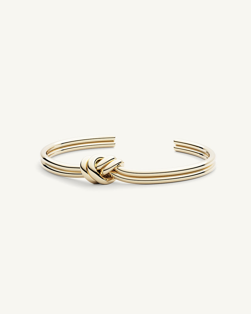 Staging reference — polished knot bangle front