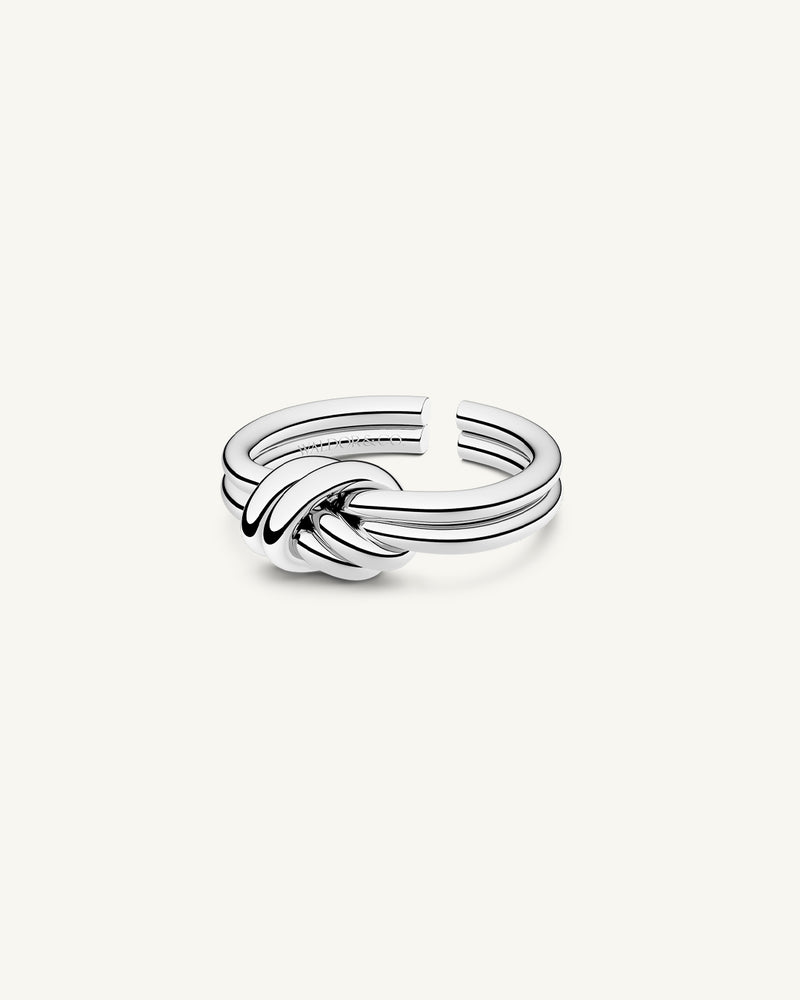Staging reference — Dual Knot Ring silver front