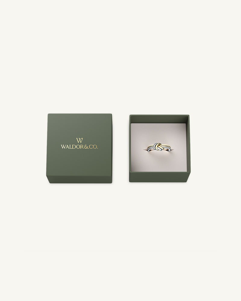 Staging reference — knot jewelry presentation